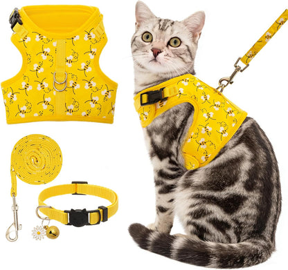 BINGPET Cat Harness and Leash Set Escape Proof, Fashionable Adjustable Mesh Harness for Walking, Soft Cute Breathable Easy Control Cat Vest for Kitten Puppy Small Medium Large Cats - Image 11