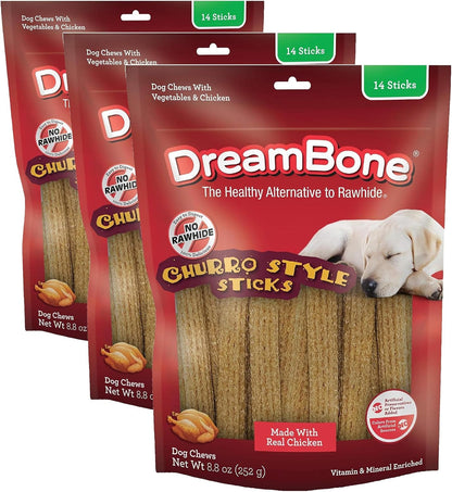 Dreambone Churro-Style Dog Sticks, Treat Your Dog to a Chew Made with Real Chicken 14 Count (Pack of 1) - Image 12