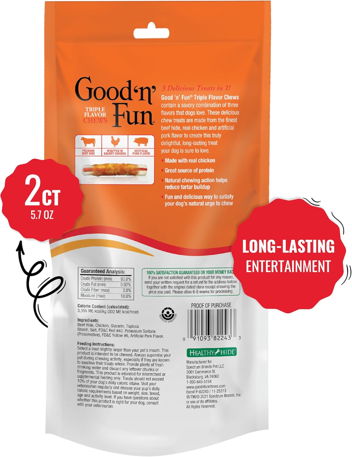 Good 'N' Fun long lasting dog treats for large dogs