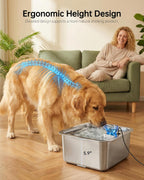Stainless steel pet fountain components for easy cleaning
