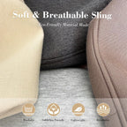 Close up of breathable fabric on Pawpubby pet sling