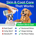BARK&SPARK Omega fatty acids EPA and DHA supplement showing packaging details for pet care