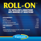 Farnam fly repellent for horses and dogs side label
