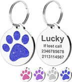 Dog Tags Personalized for Pets Dog Name Tags Personalized Dog Tag Engraved with Any Name & Text Custom Dog ID Tags Glitter Bone ID Tag for Puppy Cat (Pink S, Bone) - Image 11