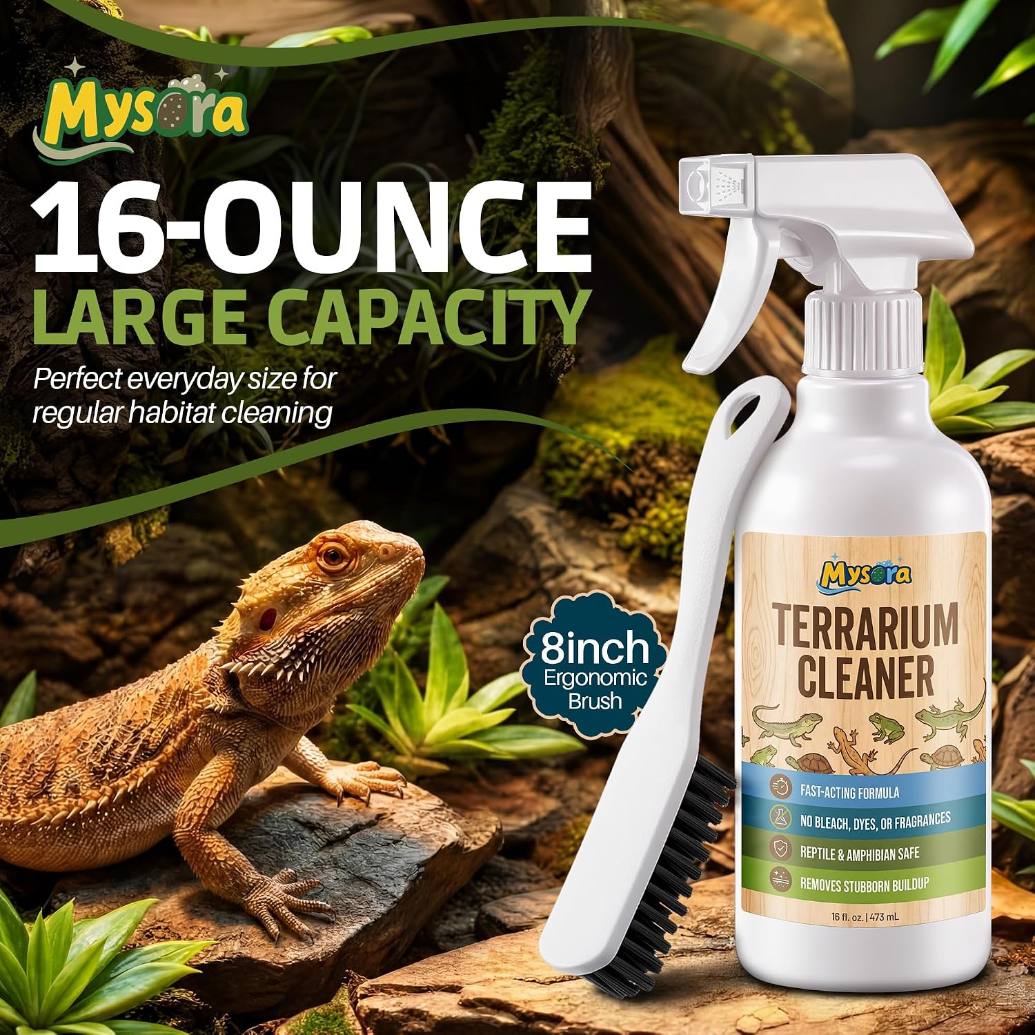 Mysora terrarium cleaning spray for lizards and geckos