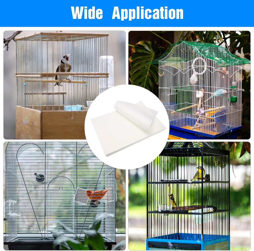 Clean bird cage setup using disposable non-woven wood pulp liners