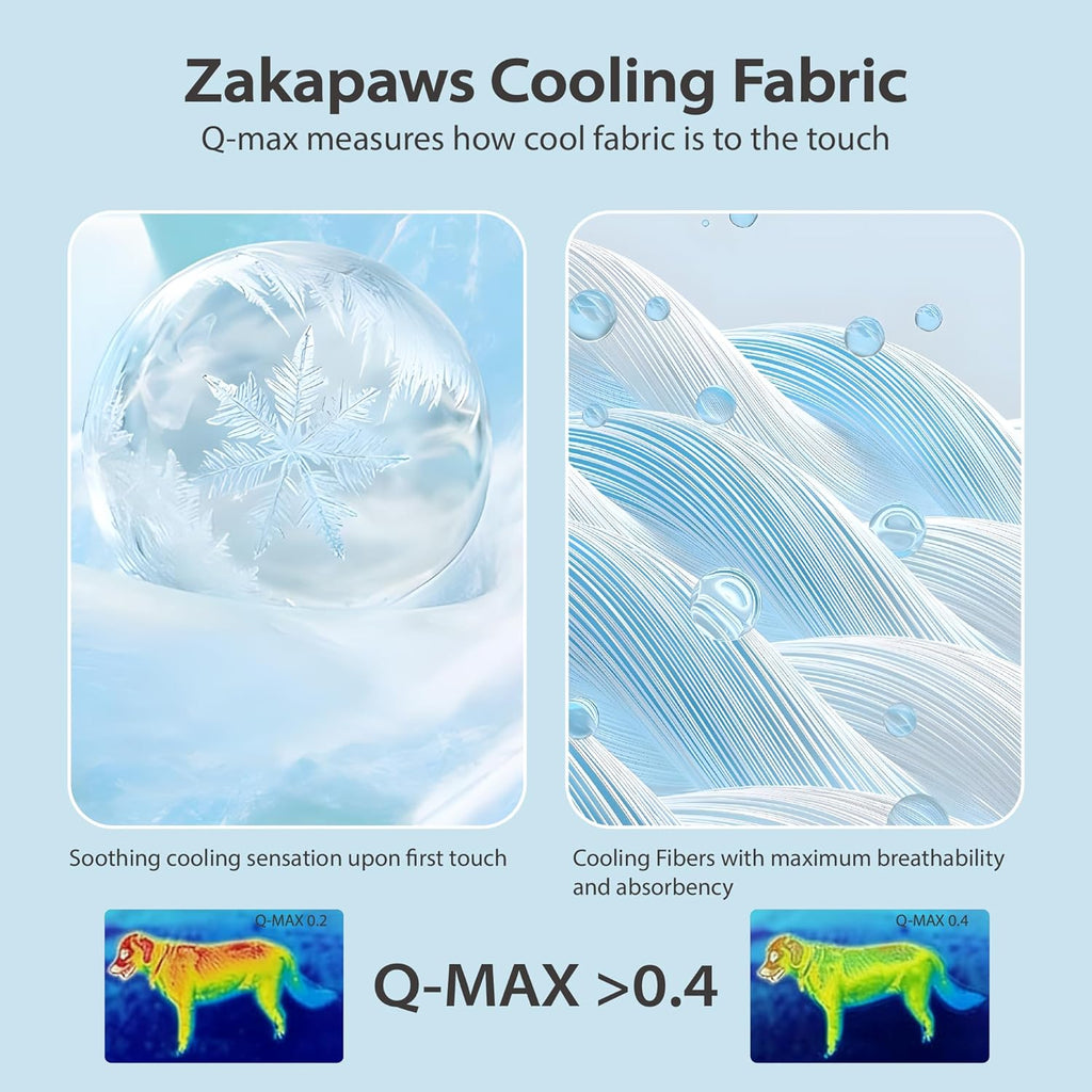 ZAKAPAWS dog cooling blanket spread across a living room sofa