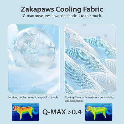 ZAKAPAWS dog cooling blanket spread across a living room sofa