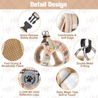 BEAUTYZOO reflective puppy harness with double D rings for safety
