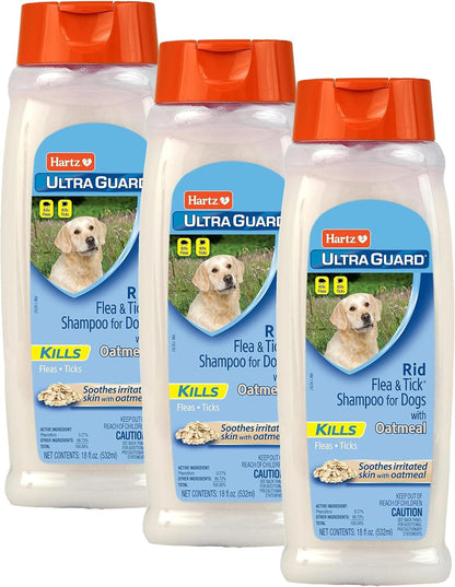 Hartz UltraGuard Rid Flea & Tick Oatmeal Dog Shampoo, 18 oz Bottle - Image 9