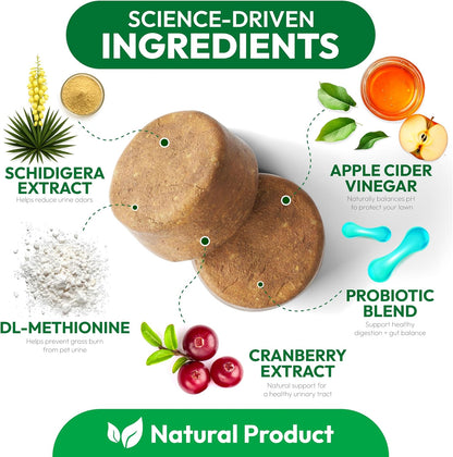 Back of bottle showing ingredients and probiotic label