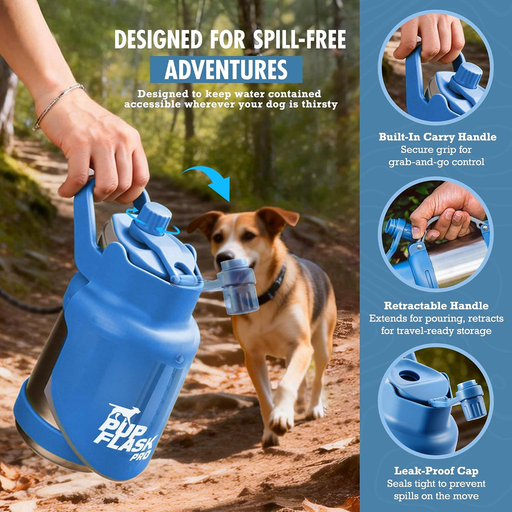 Authentic Tuff Pupper portable pet hydration system with fifty Ounce large capacity