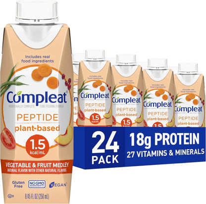 Nestle Compleat Peptide 1.5 plant based medical formula carton front view