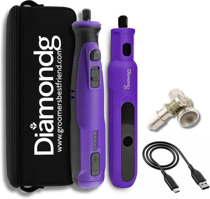 Diamondg Cordless Dog Nail Grinder with Quiet Sound & LED Tip for Large & Small Dogs, 4hrs. Runtime - Electric Dog Nail Trimmer, Heavy Duty Rotary Tool Alternative to Toenail Clippers & Filers - Image 11