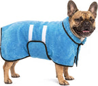 Bienbee Dog Bathrobe, Quick Drying Super Absorbent Pet Robes for Small Medium Large Dogs, Drying Coat for After Bath & Swim, Warm & Cozy Dogs Towels, Dog Puppy Bath Supplies,Light Blue L - Image 15