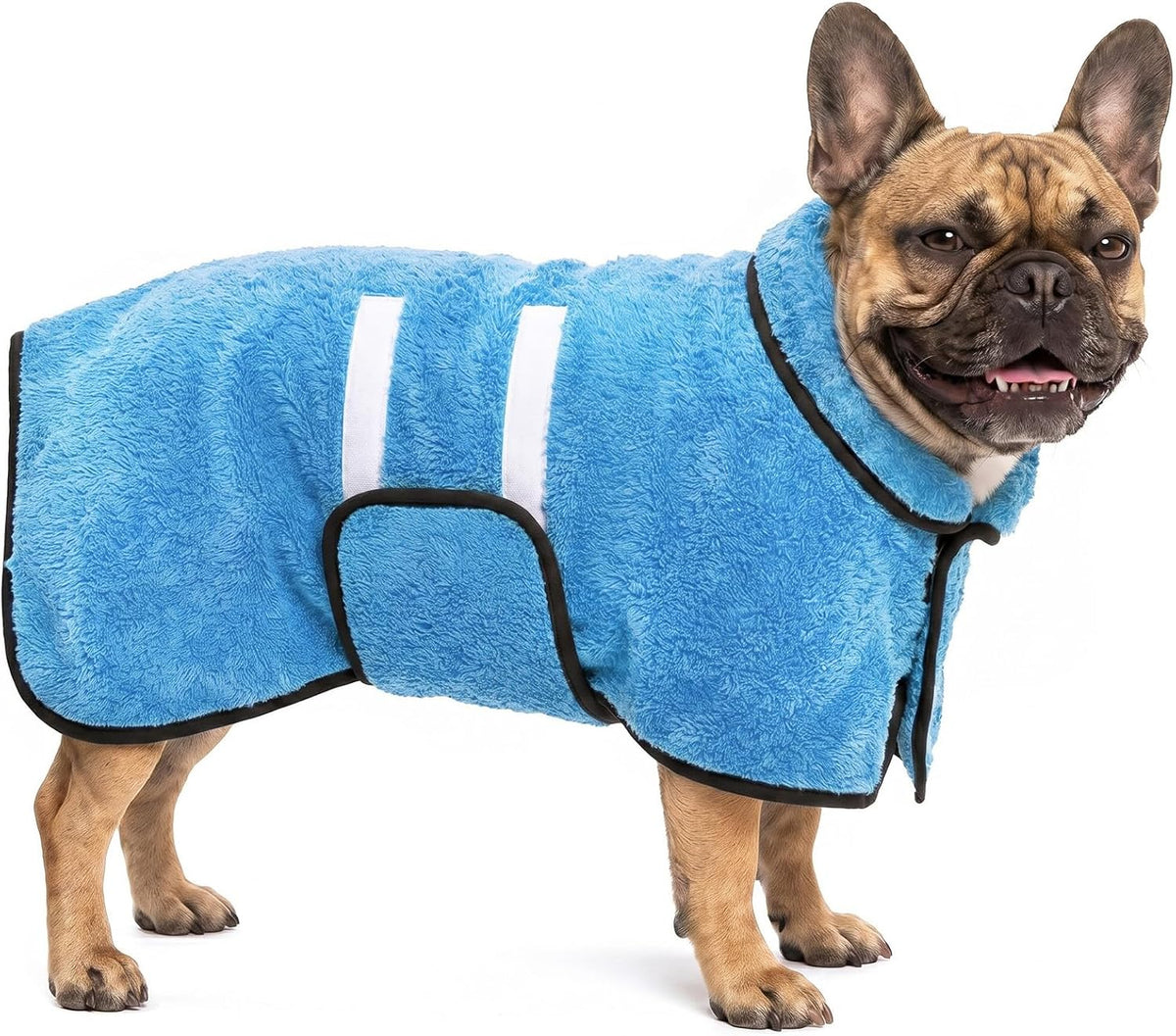 Bienbee Dog Bathrobe, Quick Drying Super Absorbent Pet Robes for Small Medium Large Dogs, Drying Coat for After Bath & Swim, Warm & Cozy Dogs Towels, Dog Puppy Bath Supplies,Light Blue L - Image 15