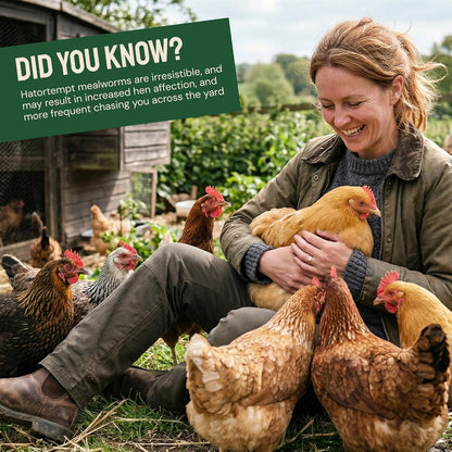 Hatortempt mealworms nutritional supplement for hens