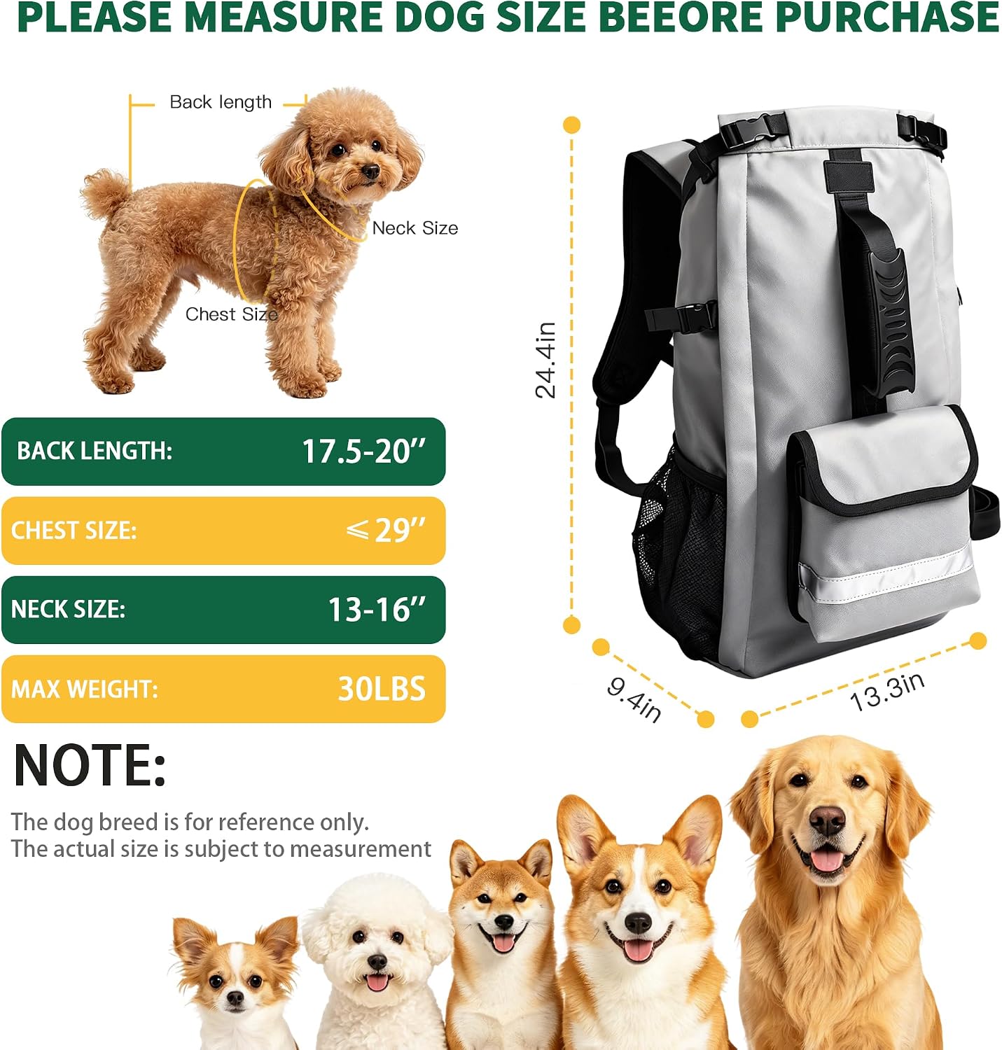 Side view of Aeegee pet front pack showing the comfortable thickened padded shoulder straps and heavy duty build.