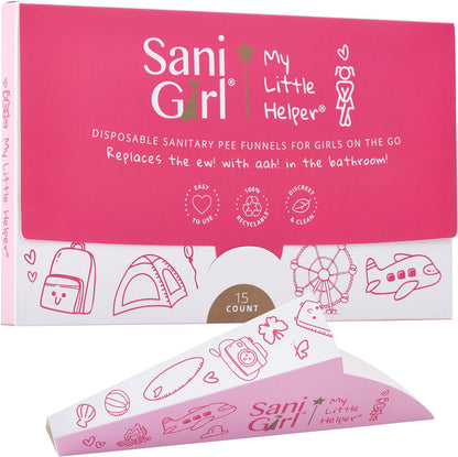 SaniGirl My Little Helper disposable pee funnels front view packaging