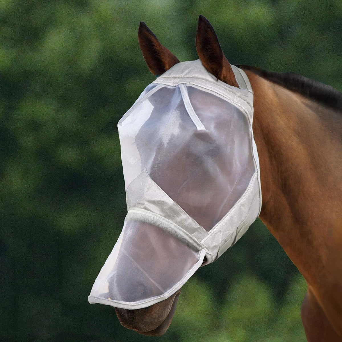 Harrison Howard CareMaster Horse Fly Mask side profile moonlight silver