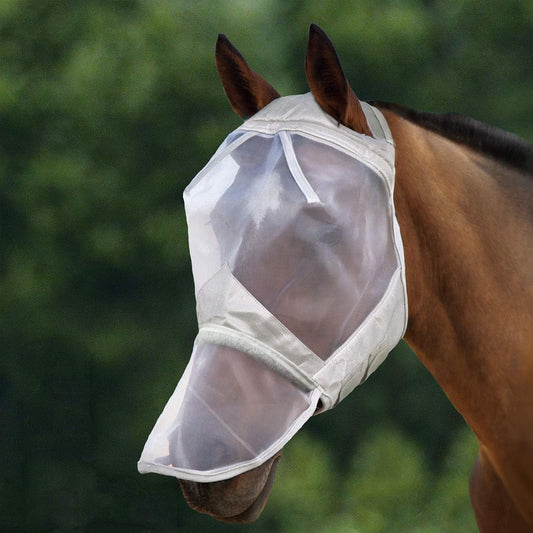 Harrison Howard CareMaster Horse Fly Mask side profile moonlight silver