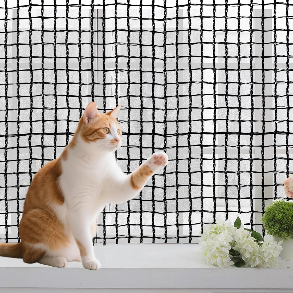Poyee 10x13 Feet Cat Netting Balcony Protection front view