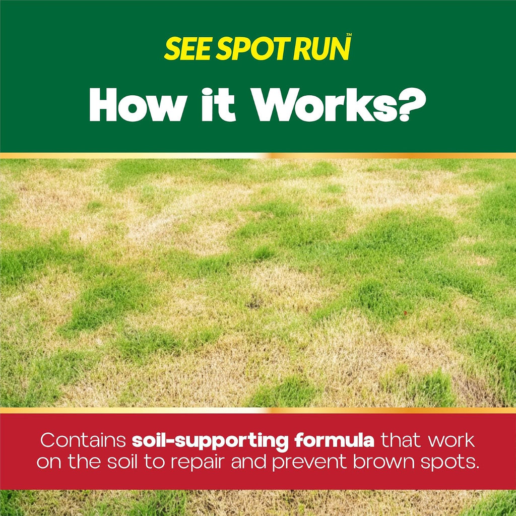See Spot Run Lawn Protectant thirty-two fluid ounce bottle with hose-end sprayer attachment