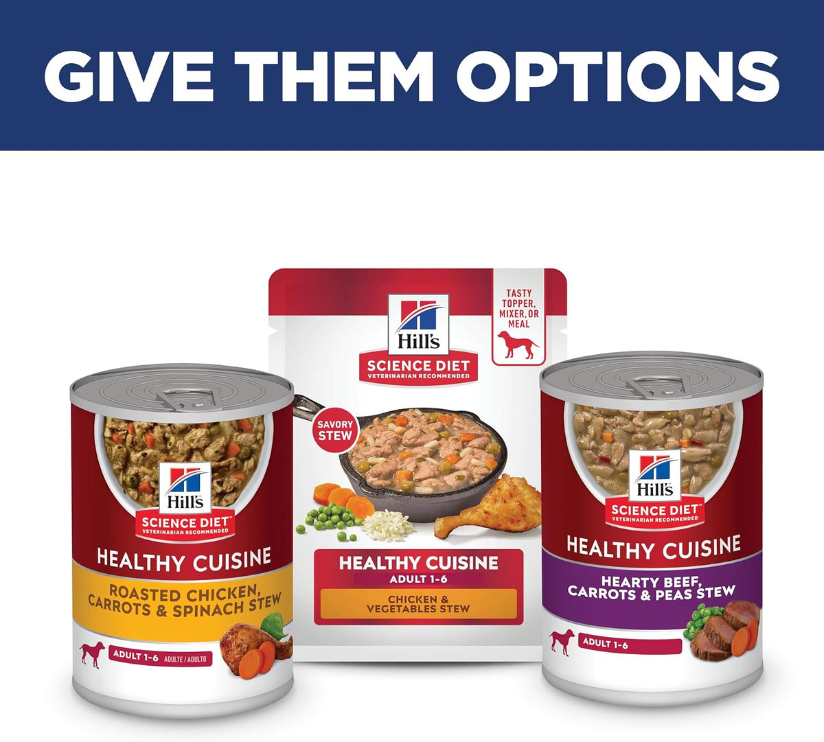 Hill's Science Diet Adult 1-6 Healthy Cuisine Wet Dog Food, Chicken & Vegetables Stew, 2.8 oz. Pouches, 24-Pack - Image 10