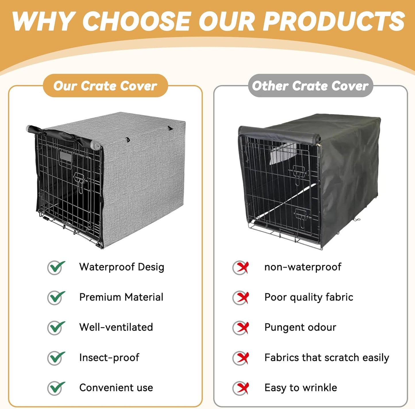 Durable six hundred denier polyester pet crate cover close up fabric