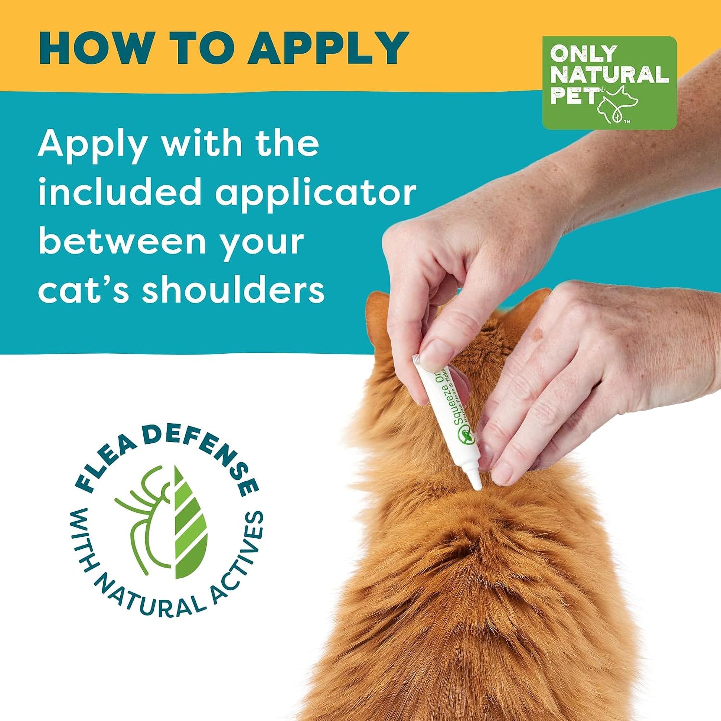 Natural peppermint and lemongrass oil infused flea repellent topical drops for cats