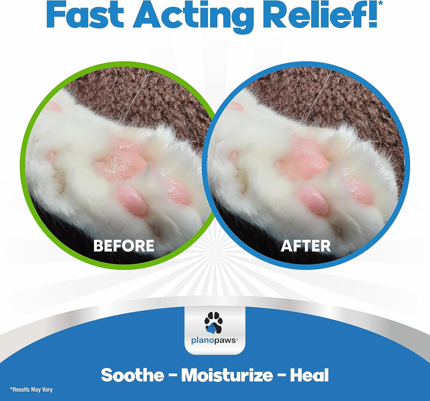 Cat receiving application of Planopaws paw moisturizer