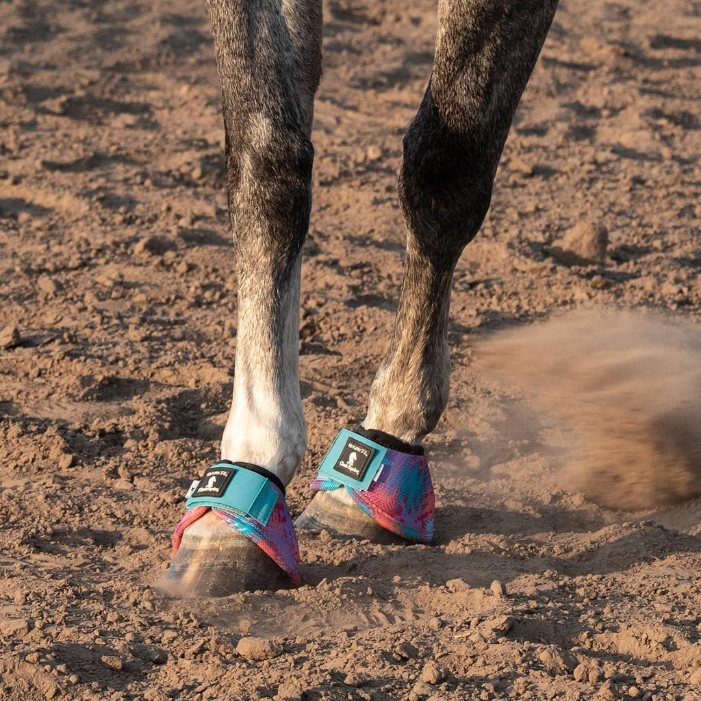 Soft jersey lining inside the shock absorbing Classic Equine equestrian bell boots.