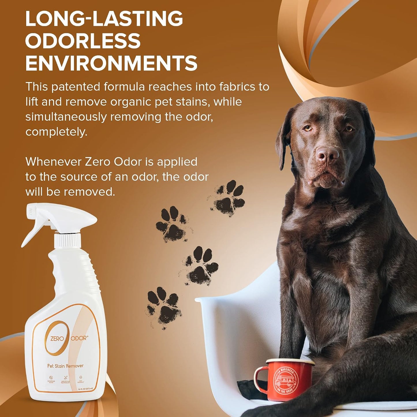 Instructions guide for Zero Odor pet stain and odor eliminator