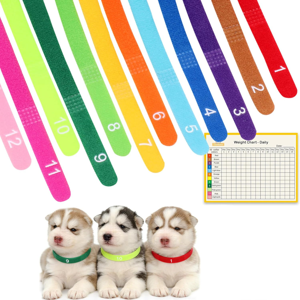 Premium soft fabric newborn pet tracking collection with professional breeder growth charts.