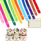 Premium soft fabric newborn pet tracking collection with professional breeder growth charts.