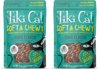 Tiki Cat Soft & Chewy Treats, Tuna Flavor, 3 Calories Per Treat with Grain-Free and No Added Gluten, 6 oz Pouch (Pack of 1) - Image 10