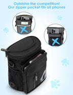 Gobeigo wearable pet fanny pack showing three ways to wear straps