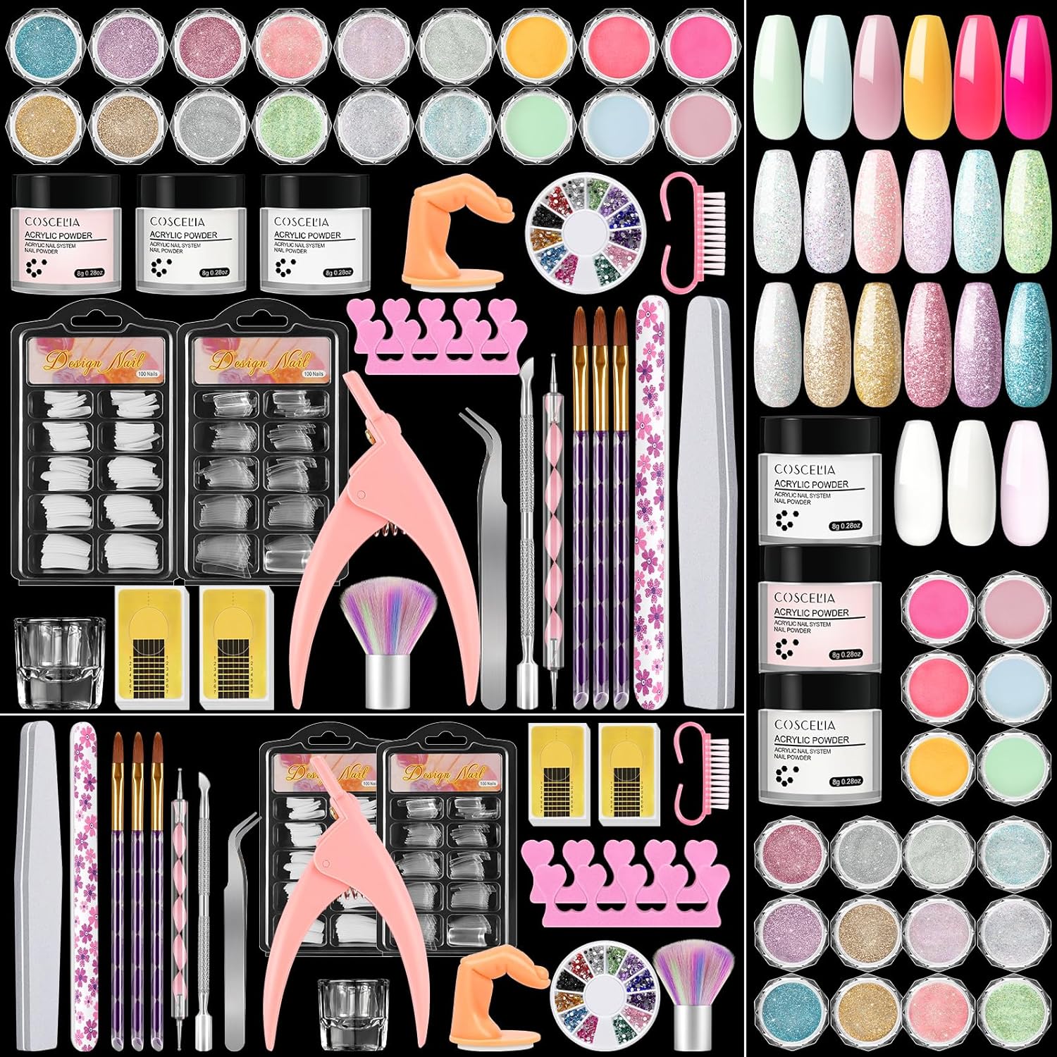 Coscelia acrylic nail kit for beginners with professional tools