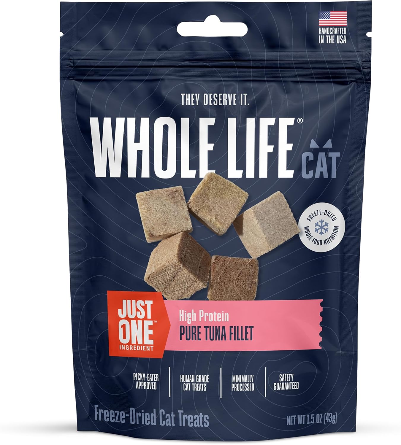Whole Life Cat Just One Shrimp Freeze Dried Cat Treats - Human Grade High Protein Food, Healthy Training Snacks, Freeze Dried Shrimp Food Toppers, USA Made Natural Treats - .7 oz (Pack of 1) - Image 9