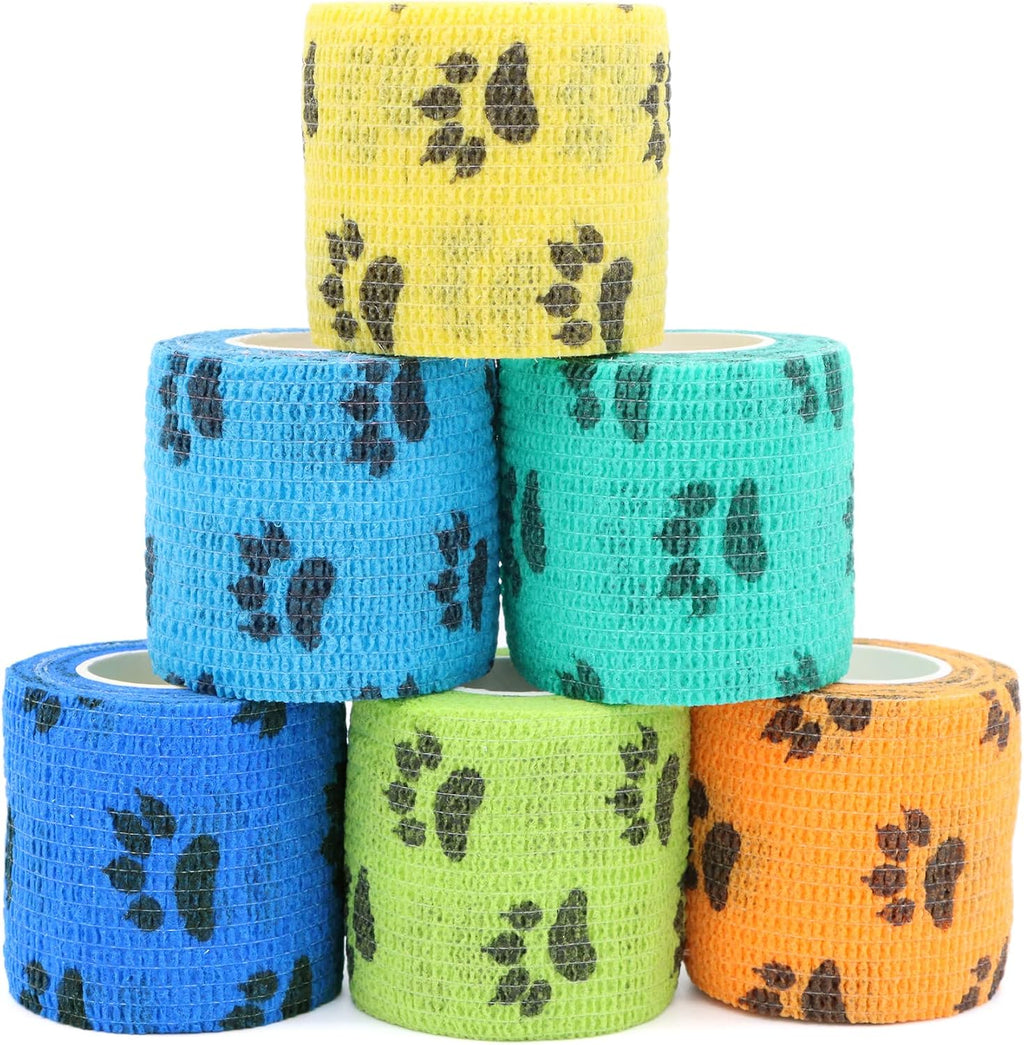 Self Adhesive Bandage Wrap Animal Cohesive Bandage Self Adherent Wrap First Aid Tape for Dogs Cats Horses Birds & Wrist Healing Ankle Sprain (2 Inch Heart 6 Rolls) - Image 9
