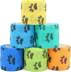 Self Adhesive Bandage Wrap Animal Cohesive Bandage Self Adherent Wrap First Aid Tape for Dogs Cats Horses Birds & Wrist Healing Ankle Sprain (2 Inch Heart 6 Rolls) - Image 9