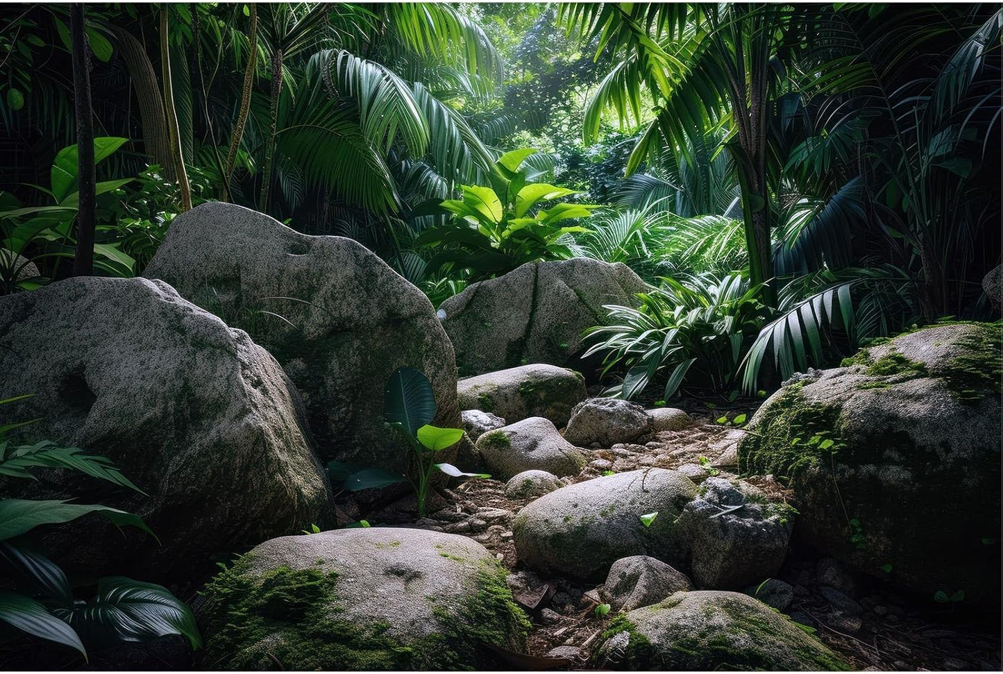 Aquarium Background Various Underwater Grass Plants Aquarium Backdrop Vivid and Fresh Green Aquatic Plants Stone River Bed and Dead Wood Purple Stone Fish Tank Background 24x16in - Image 9