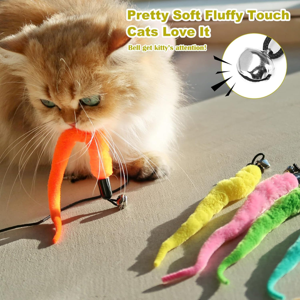 Demonstration of worm attachment connected to an interactive cat wand.