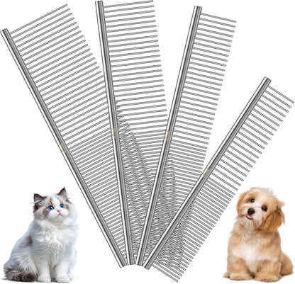 WRW stainless steel dog and cat grooming comb set