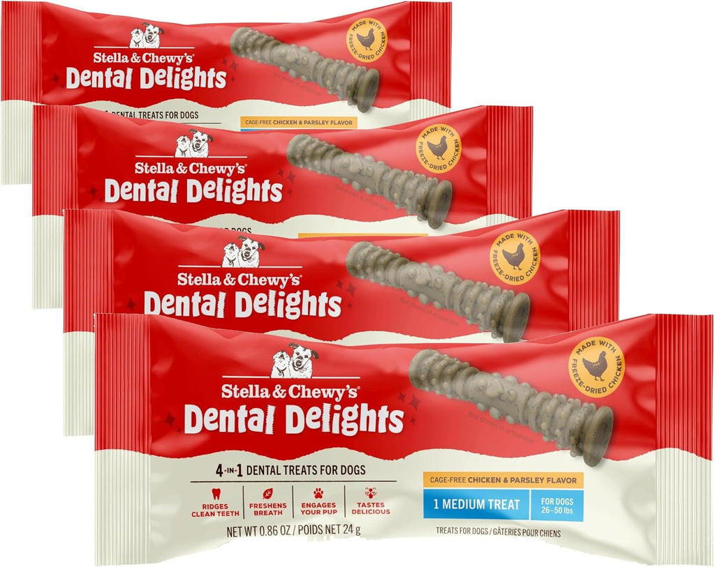 Stella & Chewy's Dental Delights - Freeze-Dried Raw Chicken Dental Treats for Small Dogs - Teeth Cleaning & Breath Freshening Chews with Ridges & Nubs - Made in USA - 10.5 oz - 21 Small Treats - Image 13