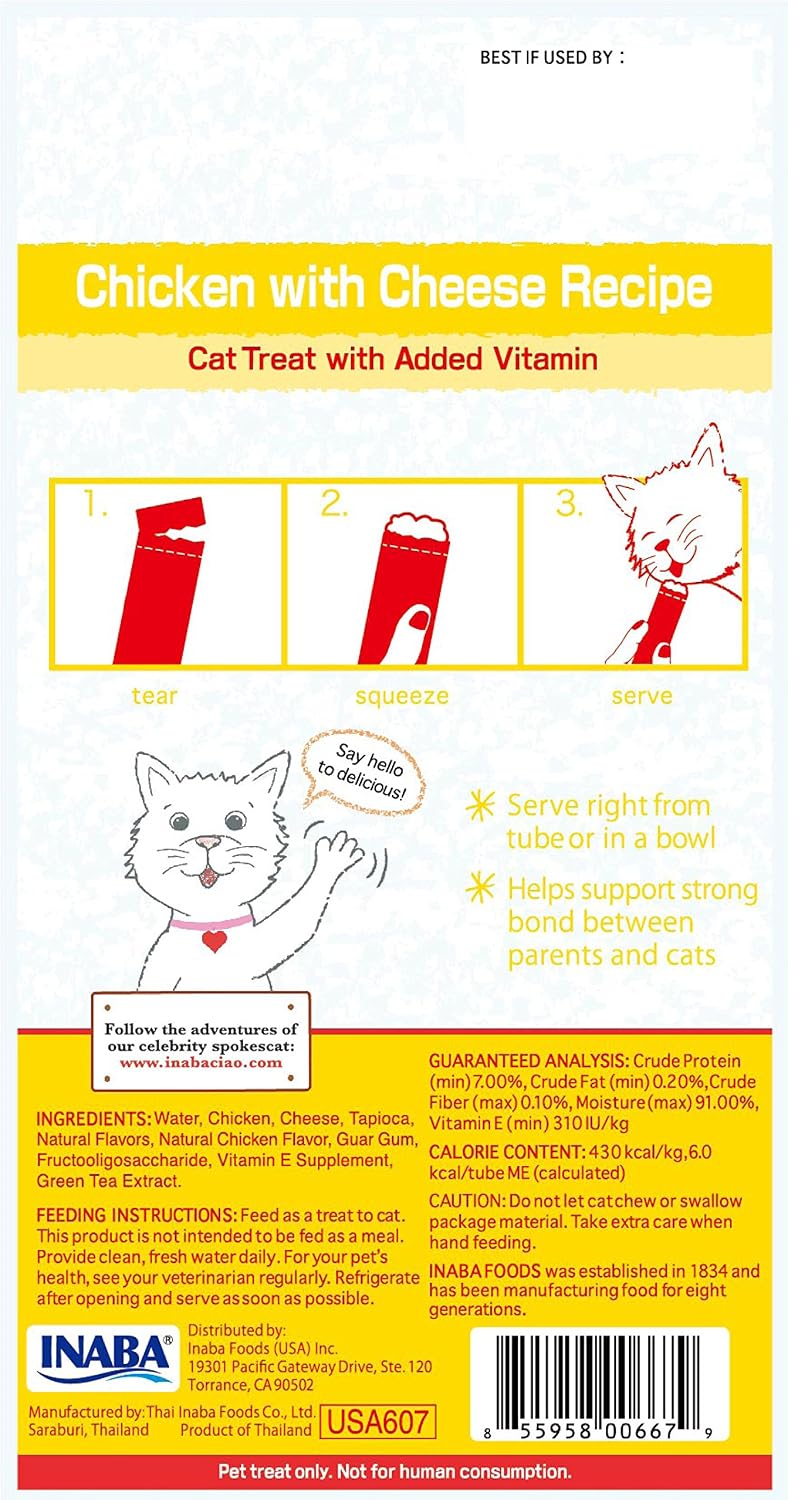 Inaba Churu cat treats showing individual squeeze tubes