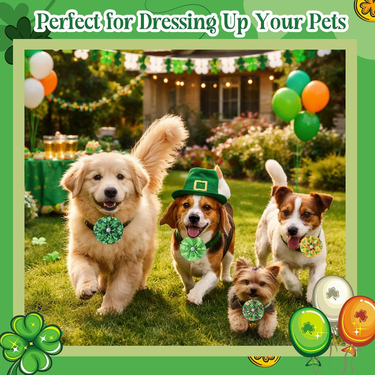 Sweetude festive pet collar slide attachments illustrating how the backing fits onto standard collars