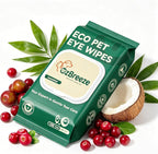 OzBreeze Eco Pet Eye Wipes 100 count front packaging view