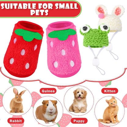 Detailed view of hand knitted mini hat for guinea pigs and rabbits
