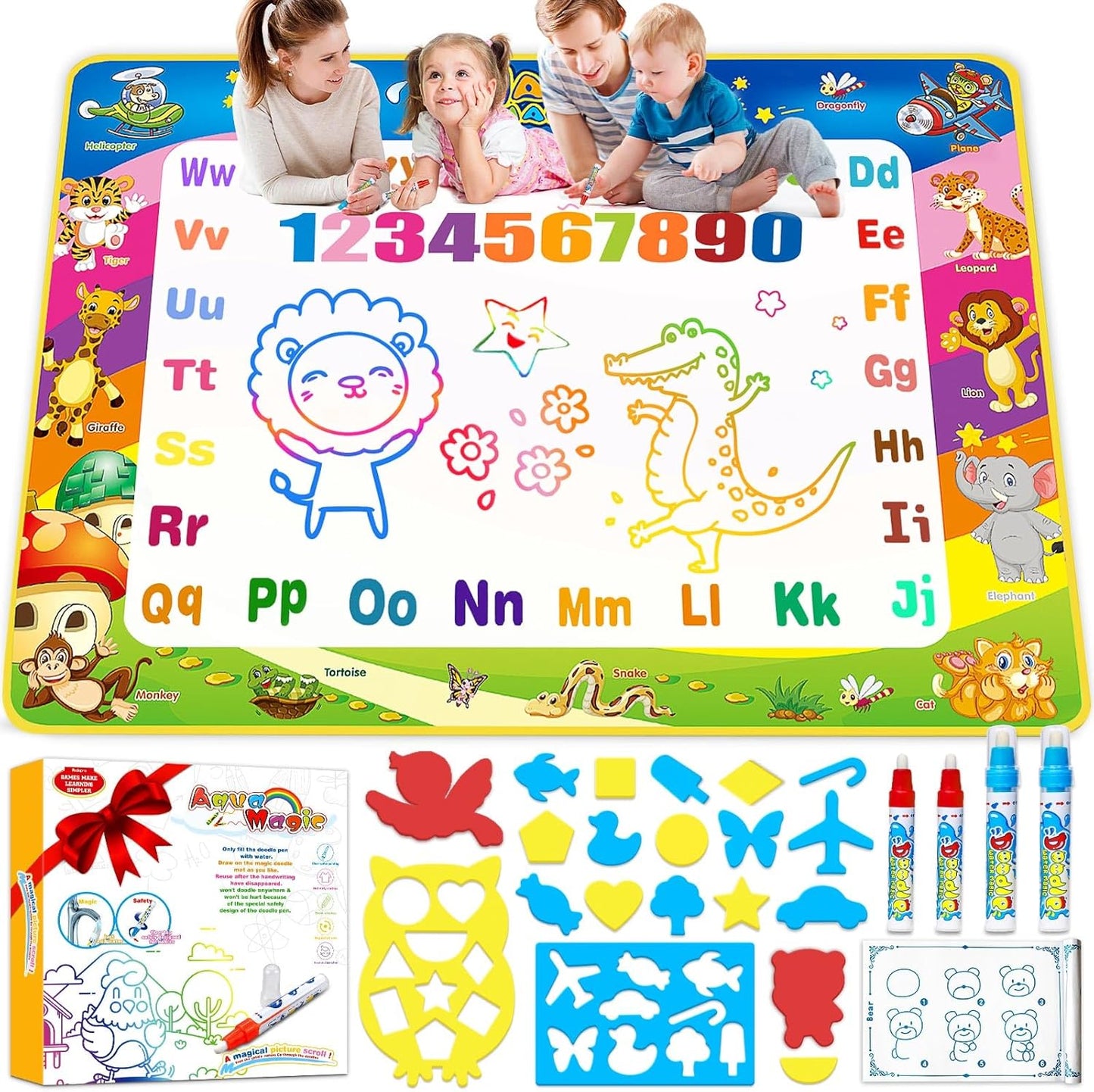 Wedopro water doodle mat extra large product front view showing kids magic canvas